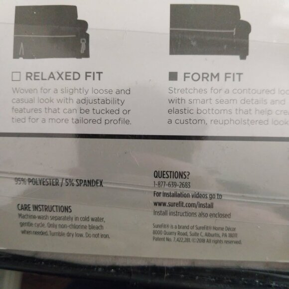 Surefit Sofa Couch Slipcover Stretch Jacquard Damask New in Bag, Never Used - Picture 5 of 8